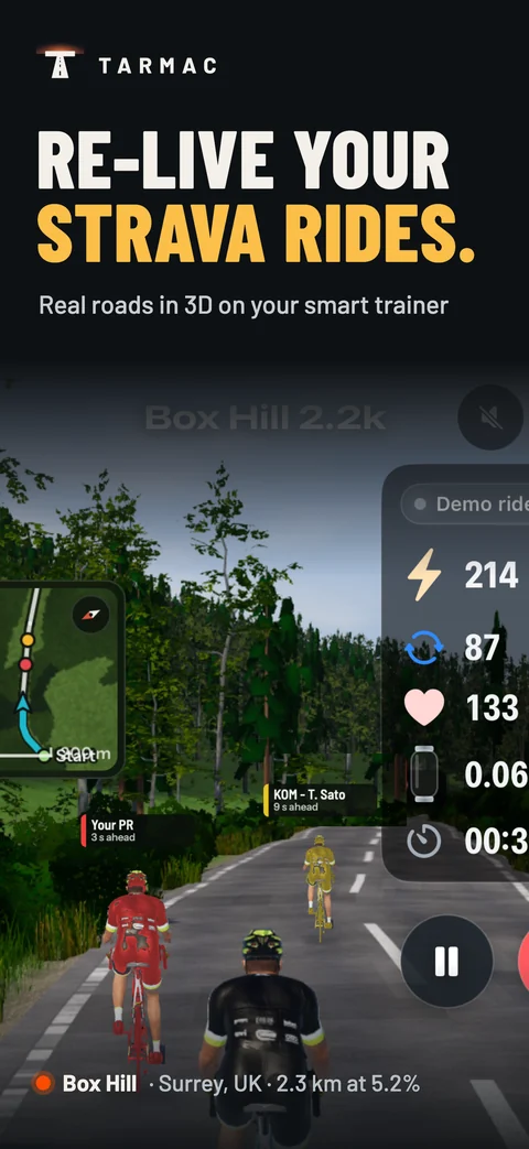 Re-live your Strava rides