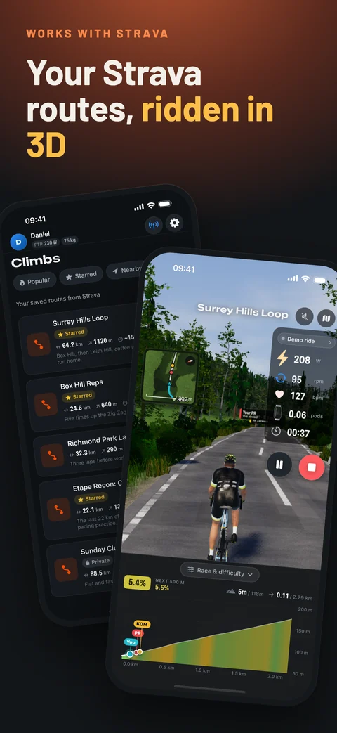 Your Strava routes, ridden in 3D